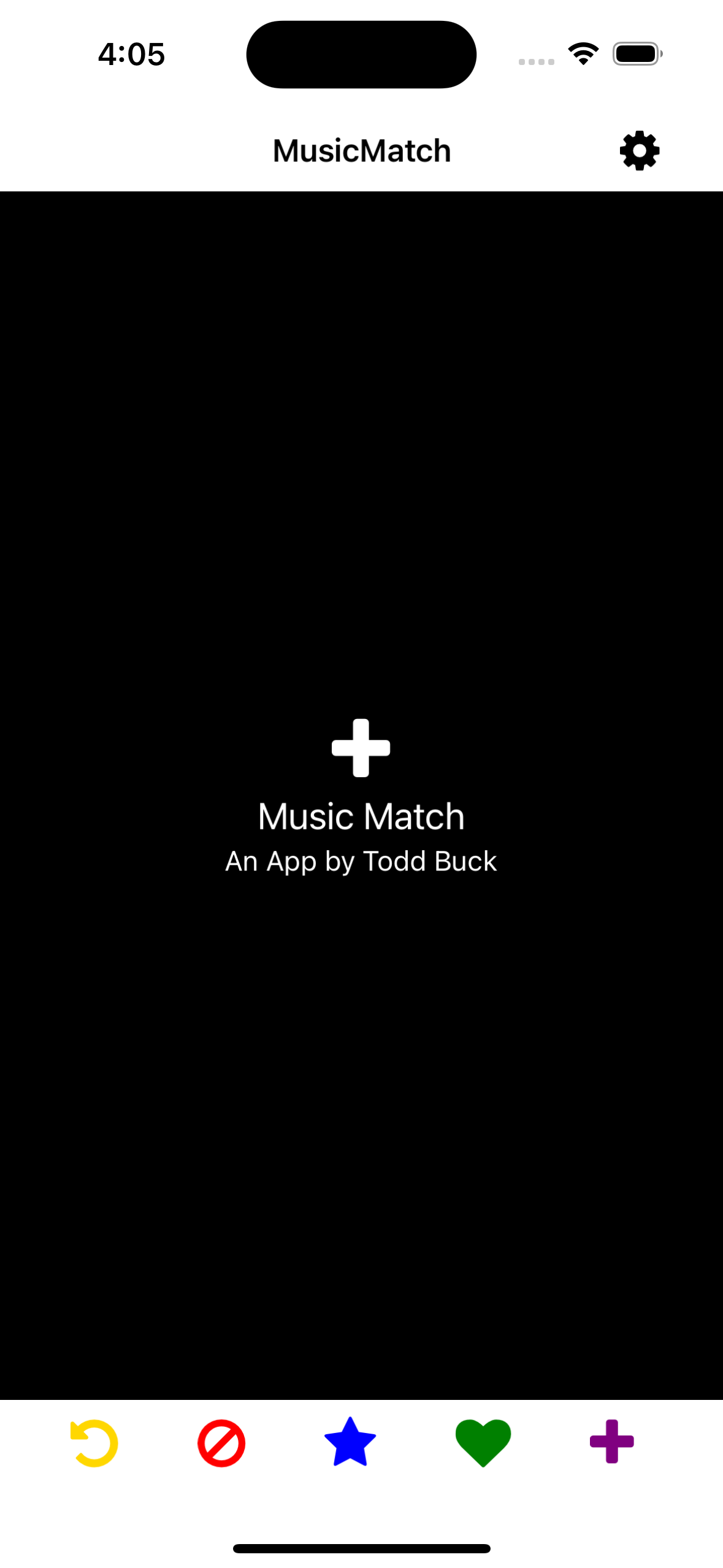 MusicMatch Front Page